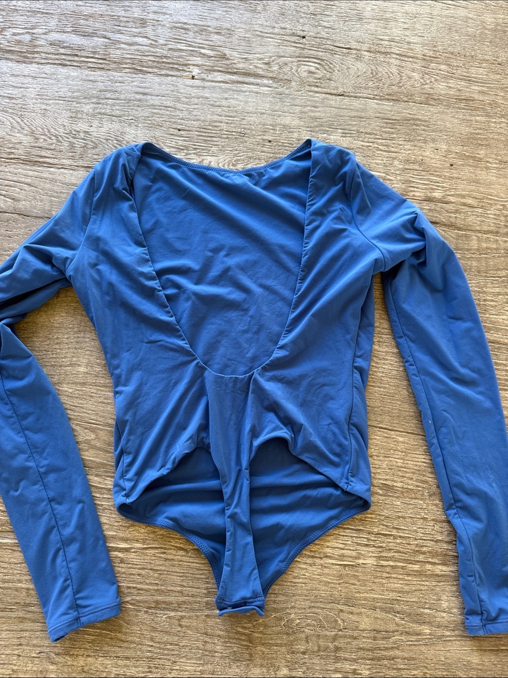 SKIMS Long Sleeve Blue Bodysuit - Picture 2 of 3